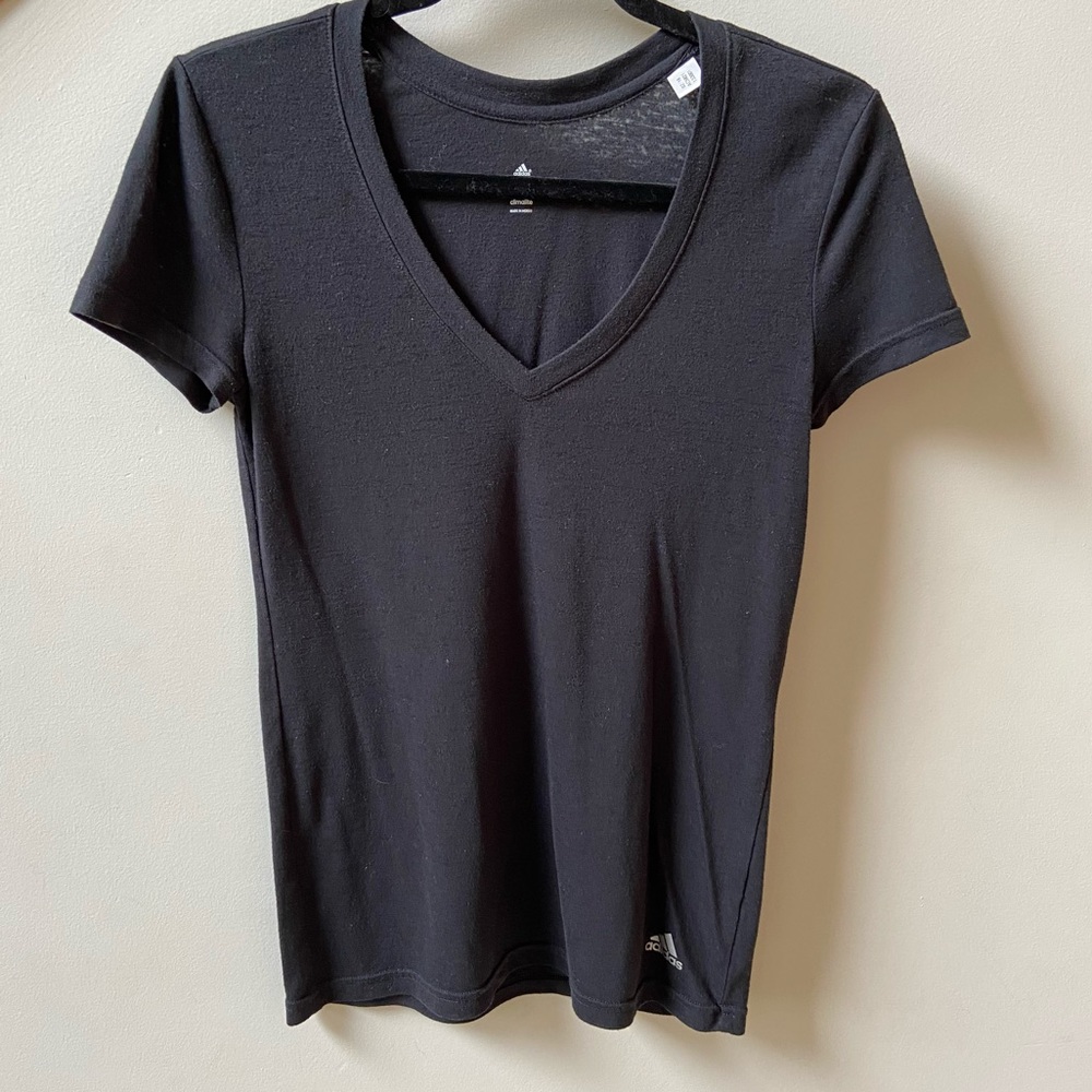 Adidas Black Climalite V-neck Top